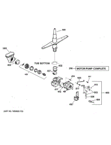 03 - Motor-Pump Mechanism parts for Ge Dishwasher GSD4500G00BB from AppliancePartsPros.com