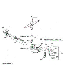 03 - Motor-Pump Mechanism parts for Ge Dishwasher GSD3800G00WW from AppliancePartsPros.com