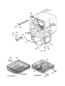 02 - Body Parts parts for Ge Dishwasher GSD1100G00WW from AppliancePartsPros.com