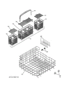 04 - Lower Rack Assembly parts for Ge Dishwasher GSD6660G00SS from AppliancePartsPros.com