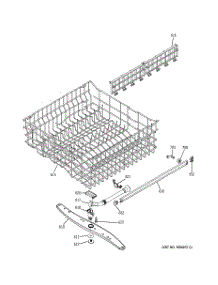 03 - Upper Rack Assembly parts for Ge Dishwasher EDW4000G00BB from AppliancePartsPros.com