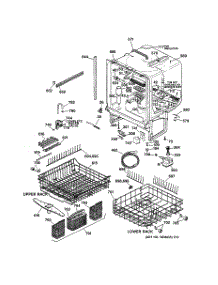 02 - Body Parts parts for Ge Dishwasher GSD5940F00SS from AppliancePartsPros.com