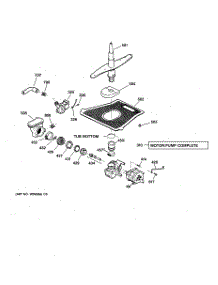 03 - Motor-Pump Mechanism parts for Ge Dishwasher GSD5360F01SS from AppliancePartsPros.com