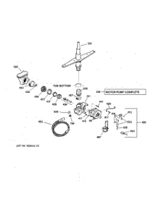 03 - Motor-Pump Mechanism parts for Ge Dishwasher GSD3855F00CC from AppliancePartsPros.com
