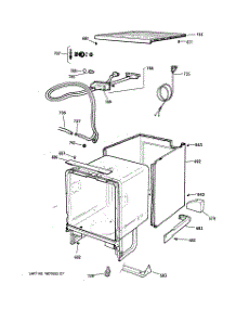 04 - Cabinet & Exterior Parts parts for Ge Dishwasher GSC3430F00WW from AppliancePartsPros.com