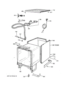 04 - Cabinet & Exterior Parts parts for Ge Dishwasher GSC3200F00BL from AppliancePartsPros.com