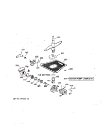 03 - Motor-Pump Mechanism parts for Ge Dishwasher GSD5122F02BB from AppliancePartsPros.com