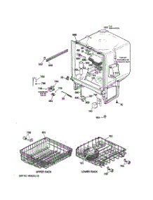 02 - Body Parts parts for Ge Dishwasher GSM2110D02AA from AppliancePartsPros.com