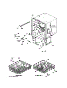 02 - Body Parts parts for Ge Dishwasher GSM2130D01WW from AppliancePartsPros.com