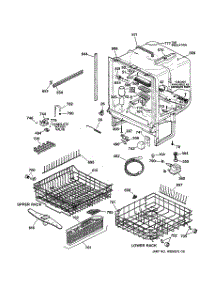 02 - Body Parts parts for Ge Dishwasher GSD5330D02WW from AppliancePartsPros.com