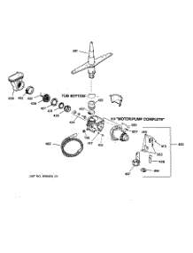03 - Motor-Pump Mechanism parts for Ge Dishwasher GSM2110D01AA from AppliancePartsPros.com