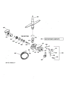 03 - Motor-Pump Mechanism parts for Ge Dishwasher GSDL622F00BB from AppliancePartsPros.com
