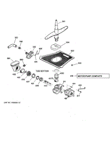 03 - Motor-Pump Mechanism parts for Ge Dishwasher GSD5310D02AA from AppliancePartsPros.com