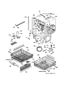 02 - Body Parts parts for Ge Dishwasher GSD5360F00SS from AppliancePartsPros.com