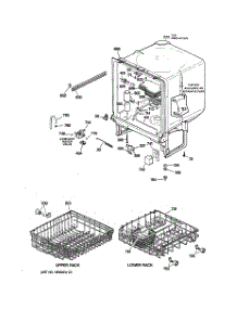 02 - Body Parts parts for Ge Dishwasher GSDL632F00WW from AppliancePartsPros.com