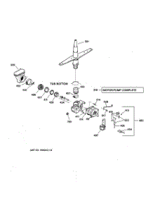 03 - Motor-Pump Mechanism parts for Ge Dishwasher GHD3535F00WW from AppliancePartsPros.com