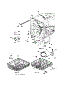 02 - Body Parts parts for Ge Dishwasher GSD3620F00BB from AppliancePartsPros.com
