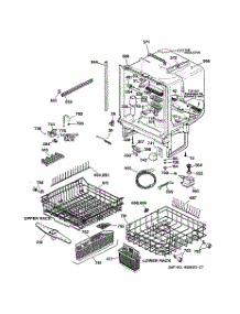 02 - Body Parts parts for Ge Dishwasher GSDL122F00BB from AppliancePartsPros.com