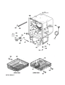 02 - Body Parts parts for Ge Dishwasher GSD2021F00BB from AppliancePartsPros.com