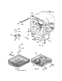 02 - Body Parts parts for Ge Dishwasher GSD3620ZZ4BB from AppliancePartsPros.com