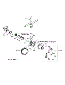 03 - Motor-Pump Mechanism parts for Ge Dishwasher GSM2110D00AA from AppliancePartsPros.com