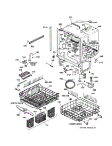 02 - Body Parts parts for Ge Dishwasher ZBD4200D01BB from AppliancePartsPros.com