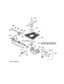 03 - Motor-Pump Mechanism parts for Ge Dishwasher ZBD4200D01BB from AppliancePartsPros.com