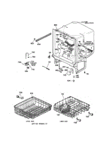 02 - Body Parts parts for Ge Dishwasher GSD2220F00BB from AppliancePartsPros.com