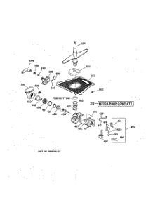 03 - Motor-Pump Mechanism parts for Ge Dishwasher GSD5154F00CC from AppliancePartsPros.com