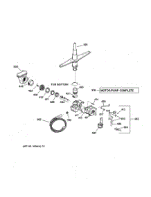 03 - Motor-Pump Mechanism parts for Ge Dishwasher GSD2230F00WW from AppliancePartsPros.com