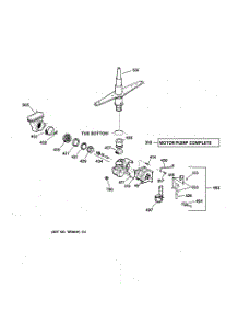 03 - Motor-Pump Mechanism parts for Ge Dishwasher GSD3725F00BB from AppliancePartsPros.com