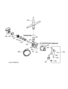03 - Motor-Pump Mechanism parts for Ge Dishwasher GSC3200Z03BL from AppliancePartsPros.com