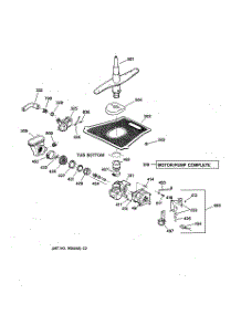 03 - Motor-Pump Mechanism parts for Ge Dishwasher EDW2060F00SS from AppliancePartsPros.com