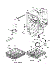 02 - Body Parts parts for Ge Dishwasher GSD3932F00WW from AppliancePartsPros.com