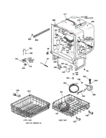 02 - Body Parts parts for Ge Dishwasher GSD3425F00BB from AppliancePartsPros.com