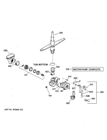 03 - Motor-Pump Mechanism parts for Ge Dishwasher GSD3425F00BB from AppliancePartsPros.com