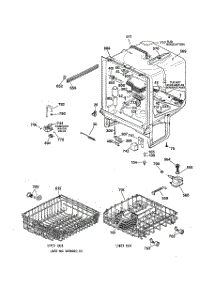 02 - Body Parts parts for Ge Dishwasher GSD3135F00WW from AppliancePartsPros.com