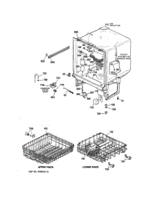 02 - Body Parts parts for Ge Dishwasher GSD2220Z07BB from AppliancePartsPros.com