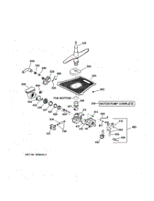 03 - Motor-Pump Mechanism parts for Ge Dishwasher GSD5610D01AA from AppliancePartsPros.com