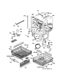 02 - Body Parts parts for Ge Dishwasher GSD5226F00BB from AppliancePartsPros.com