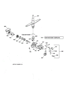 03 - Motor-Pump Mechanism parts for Ge Dishwasher GSD3715D01AA from AppliancePartsPros.com