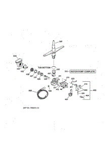 03 - Motor-Pump Mechanism parts for Ge Dishwasher GSD4122Z07BB from AppliancePartsPros.com