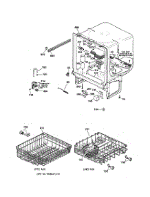 02 - Body Parts parts for Ge Dishwasher GSM2100ZZ3WH from AppliancePartsPros.com