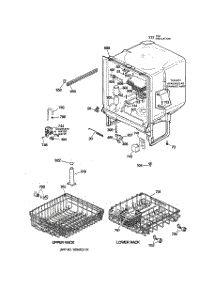 02 - Body Parts parts for Ge Dishwasher GSD3230ZZ2WW from AppliancePartsPros.com