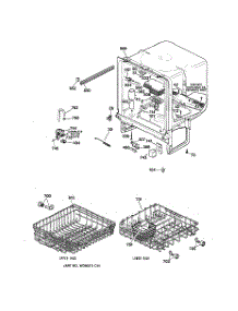 02 - Body Parts parts for Ge Dishwasher GSM2100ZZ1WH from AppliancePartsPros.com