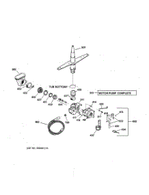 03 - Motor-Pump Mechansim parts for Ge Dishwasher GSC3430Z02WW from AppliancePartsPros.com