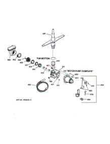 03 - Motor-Pump Mechansim parts for Ge Dishwasher GSM2100ZZ2WH from AppliancePartsPros.com