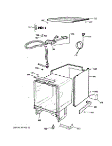 04 - Cabinet & Exterior Parts parts for Ge Dishwasher GSC3430Z01WW from AppliancePartsPros.com