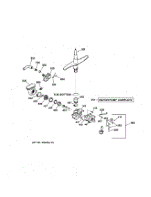 03 - Motor-Pump Mechanism parts for Ge Dishwasher ZBD3500ZZ2BB from AppliancePartsPros.com