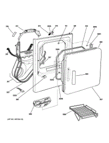 02 - Front Panel & Door parts for Ge Dryer DPSB619ED0CC from AppliancePartsPros.com
